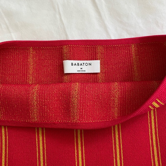 Aritzia strapless hot pink& yellow top - Picture 3 of 3